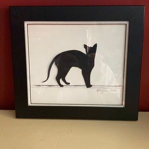 Cat Scissor Cut Art 2003 signed